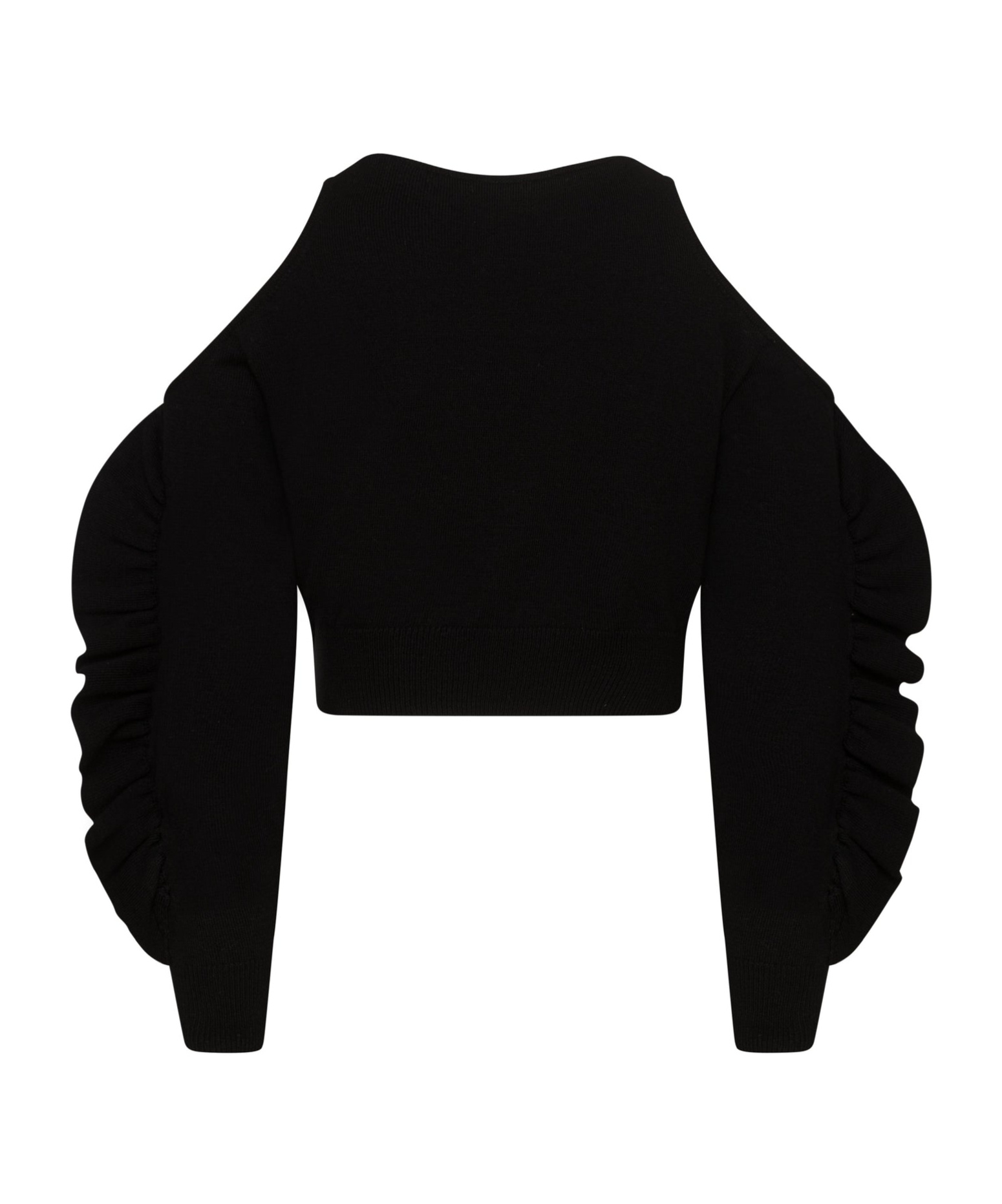 Balmain Logo-print Cold-shoulder Jumper In Black
