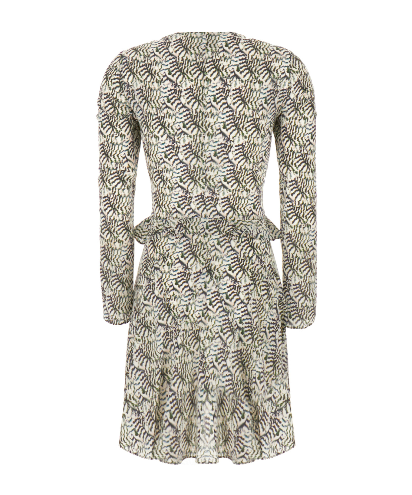 Isabel Marant Unique Print Stretch Silk Dress In Gray