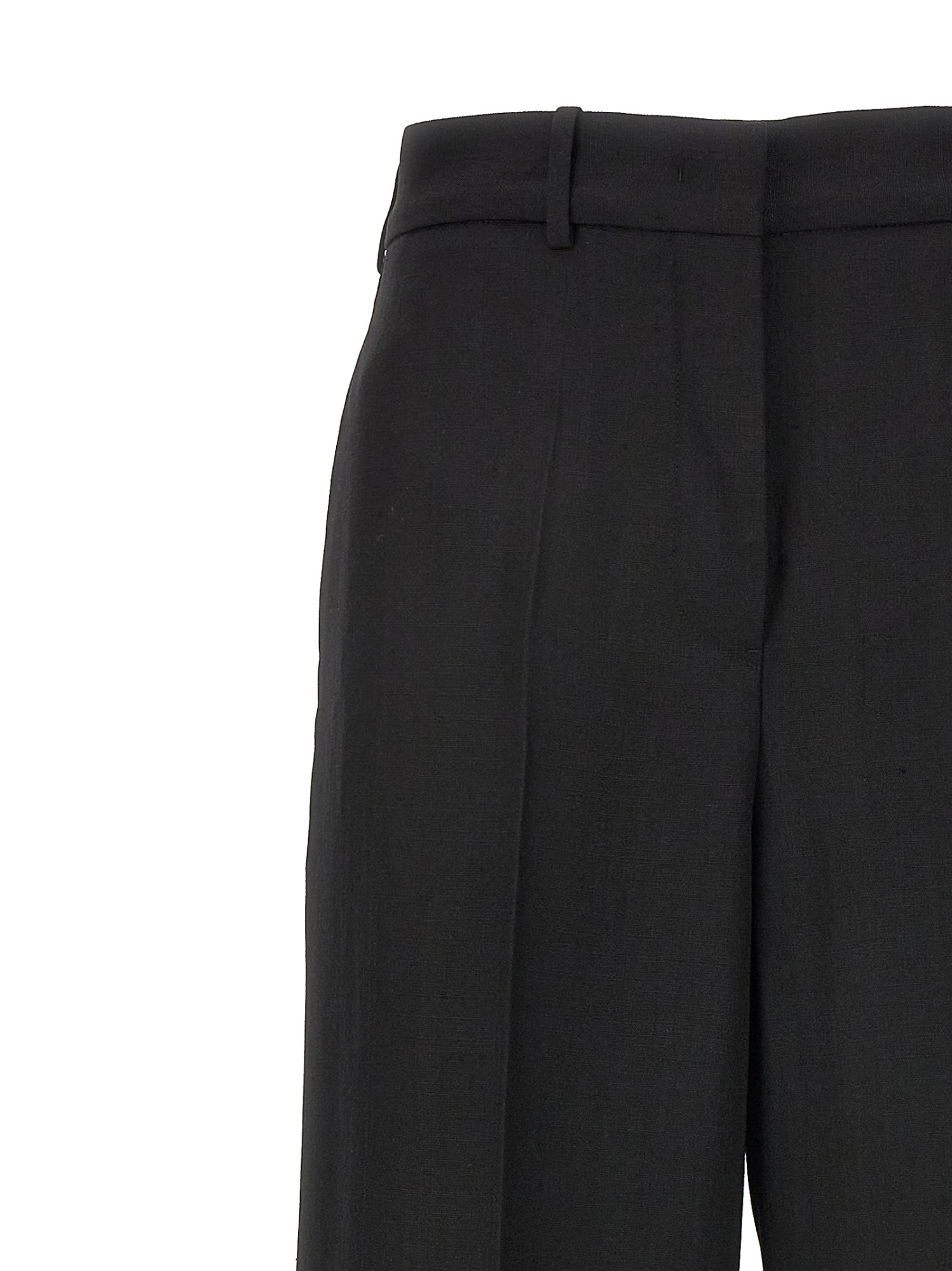 Jil Sander Elasticated-waist Wide-leg Trousers In Black
