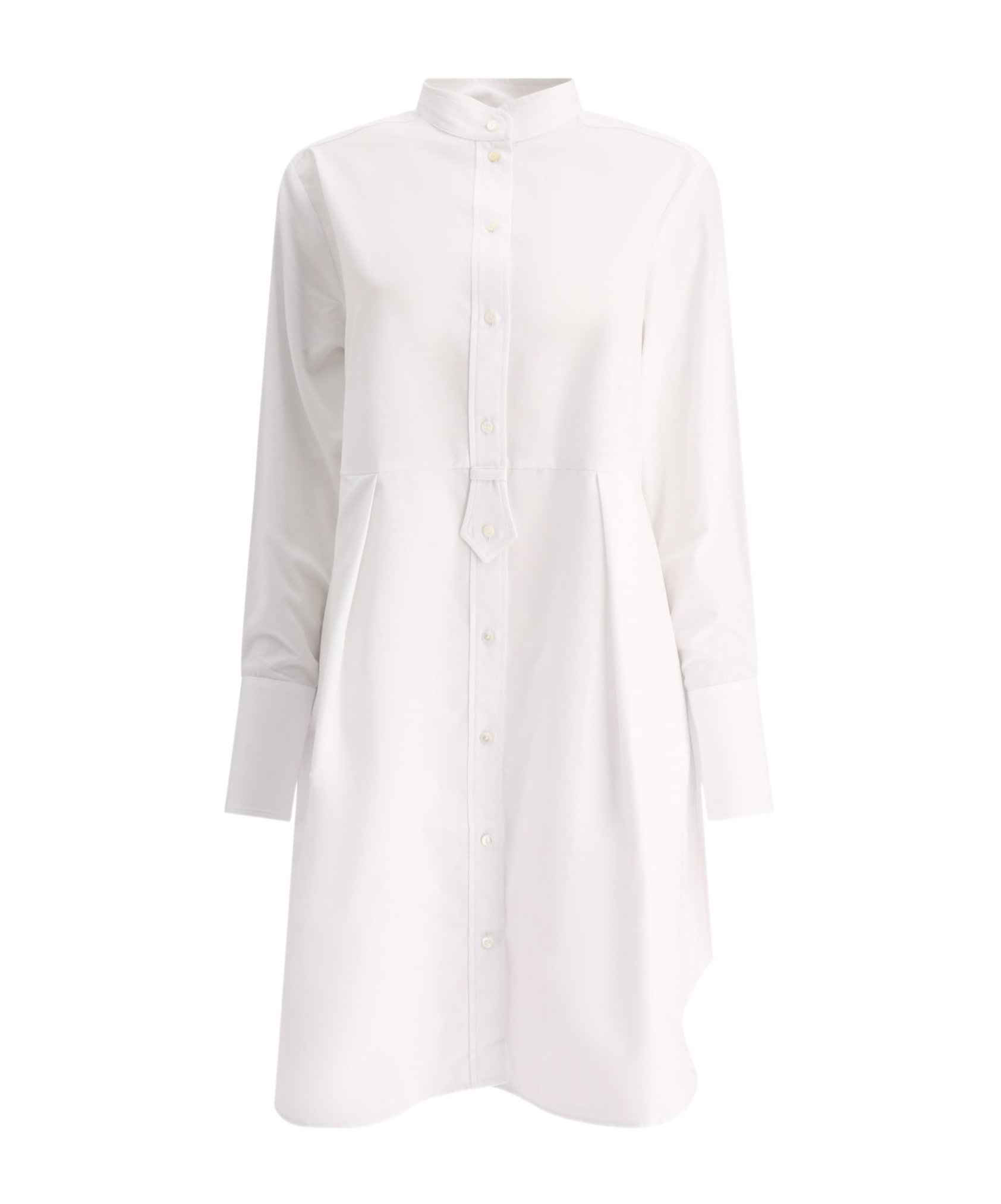 Shop Ines De La Fressange High-necked And Long-sleeved Dress In White