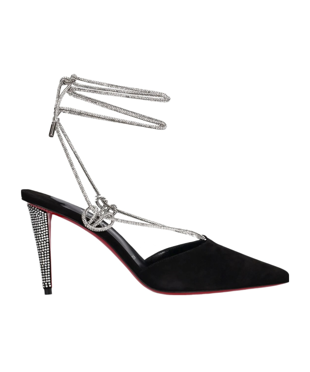 Christian Louboutin Astrid Lace Black Suede Pumps