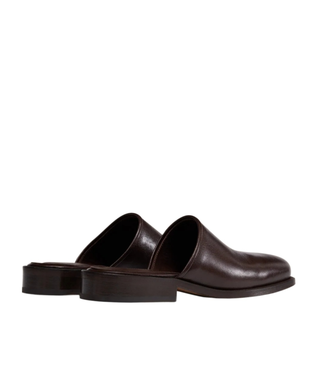 Lemaire Brown Square Mules In Brown