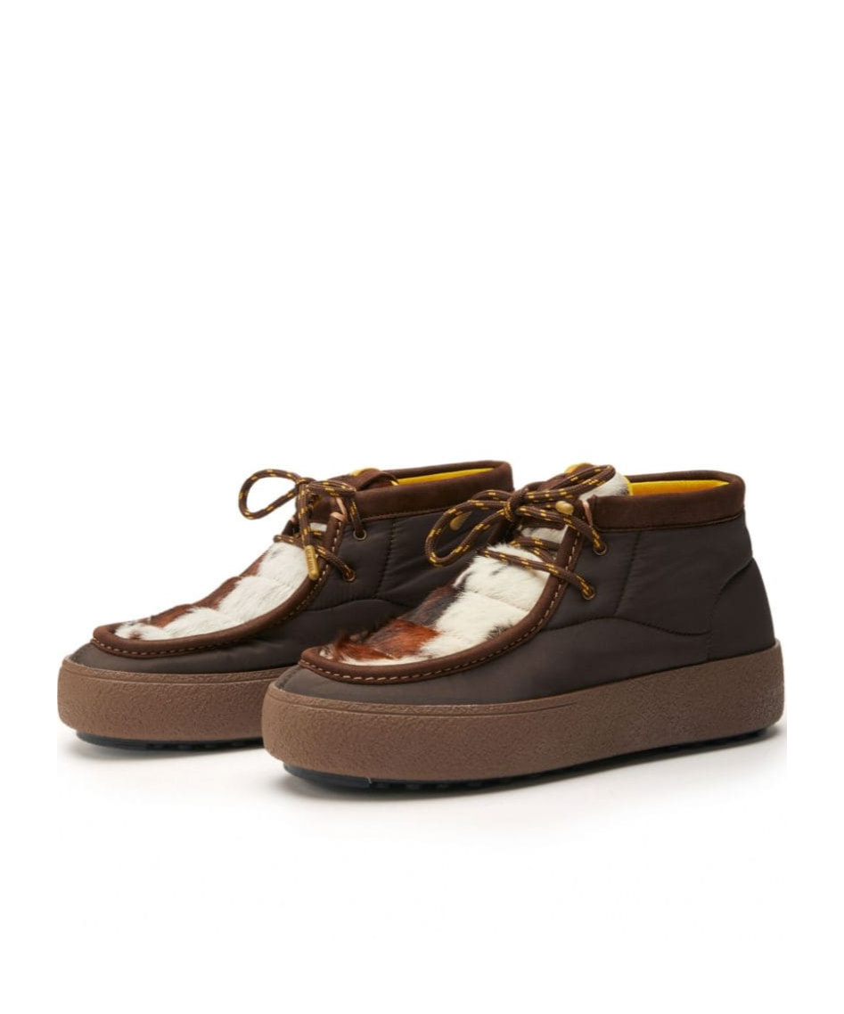 Moon Boot Mb Ltrack Wallaby Mid Pony Brown/cow Print In Brown