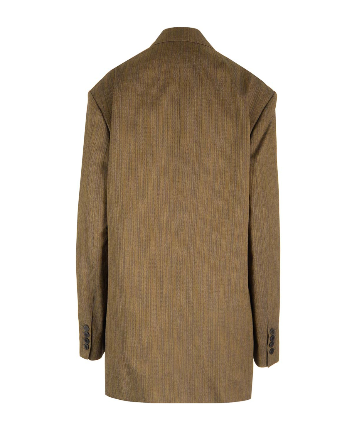 Dries Van Noten Long Sleeved Suit Jacket In Brown