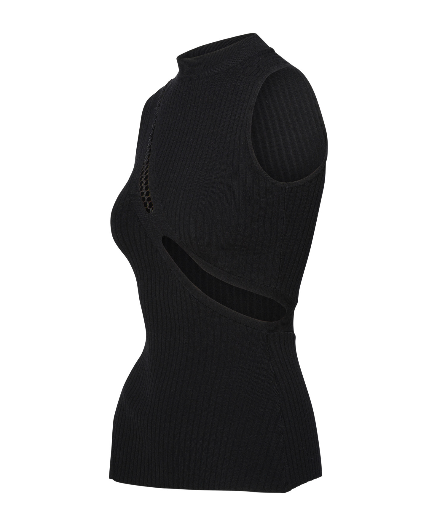 Attico Viscose Top In Black