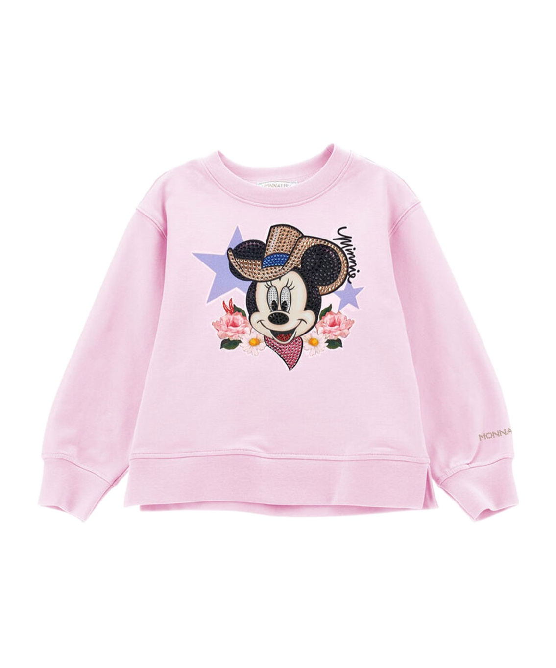 Monnalisa Minnie Print Sweatshirt In Purple