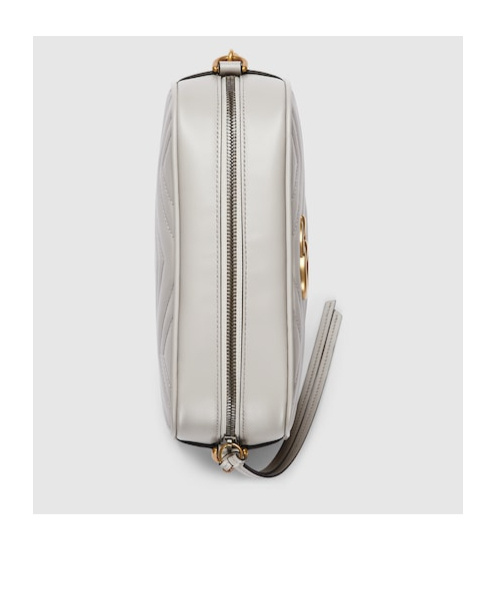 Gucci Gg Marmont Small Quilted-leather Cross-body Bag In White