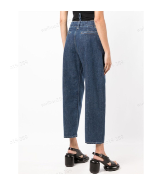 Studio Nicholson Logo Logo Denim Trousers In Blue