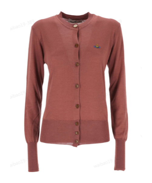 Vivienne Westwood Cardigan With Logo In Brown