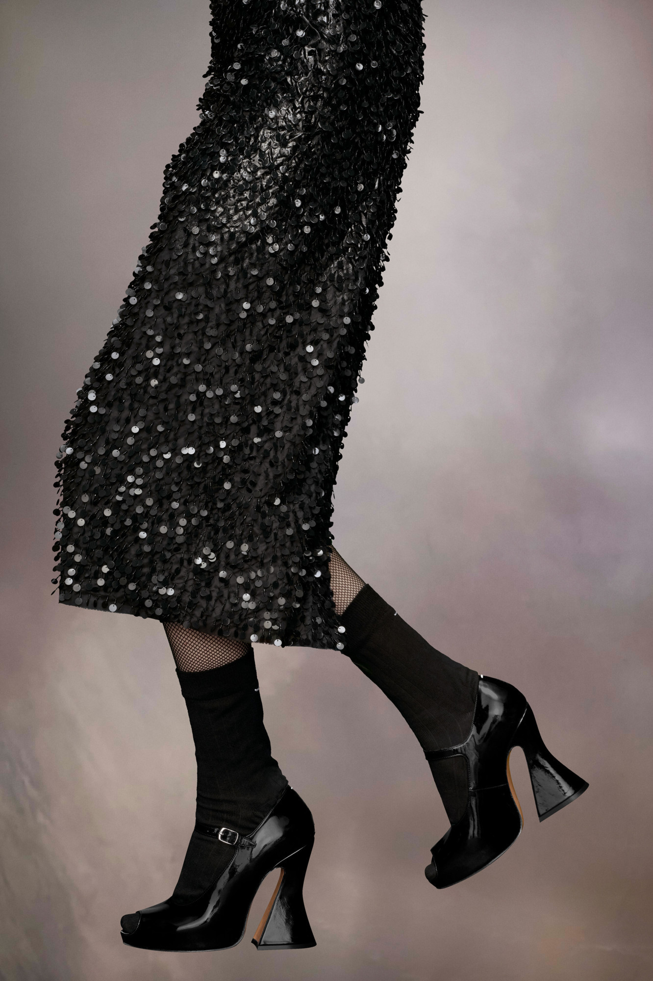 Maison Margiela 150 Mary-jane Platform Pumps In Patent Leather In Black