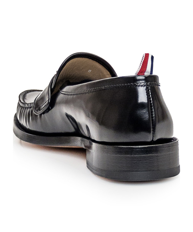 Thom Browne Ruched-detail Slip-on Loafers In Black