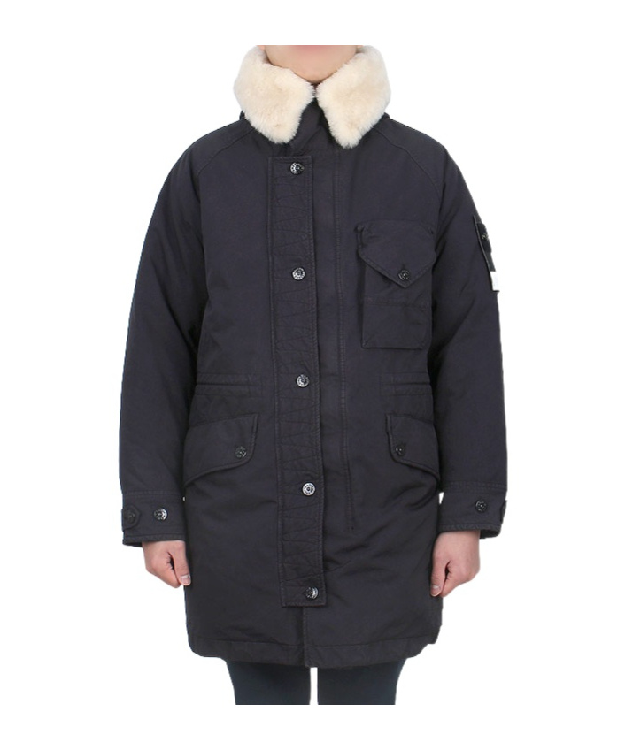 Stone Island David-tc Parka Coat In Blue