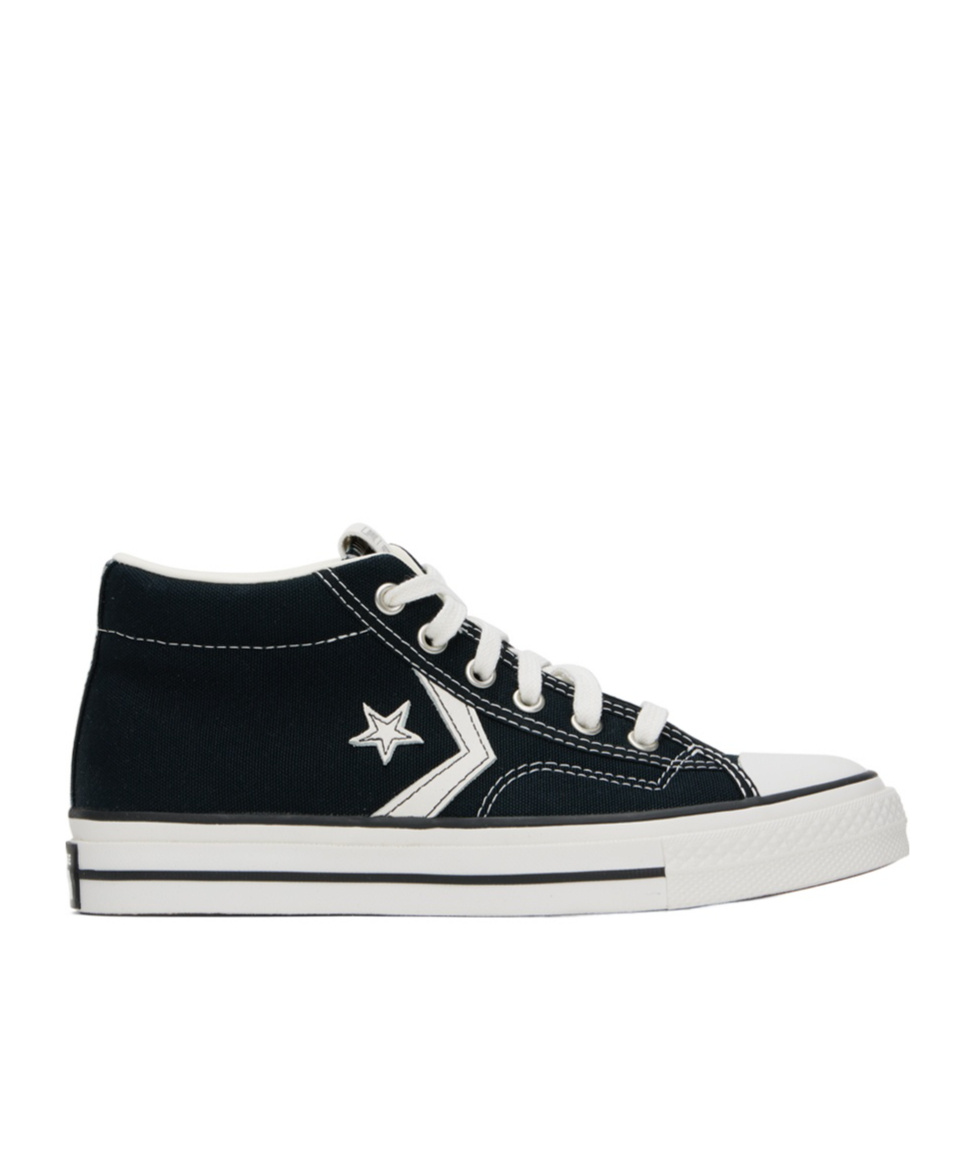Converse Star Pattern Low Upper Board Shoes In Black