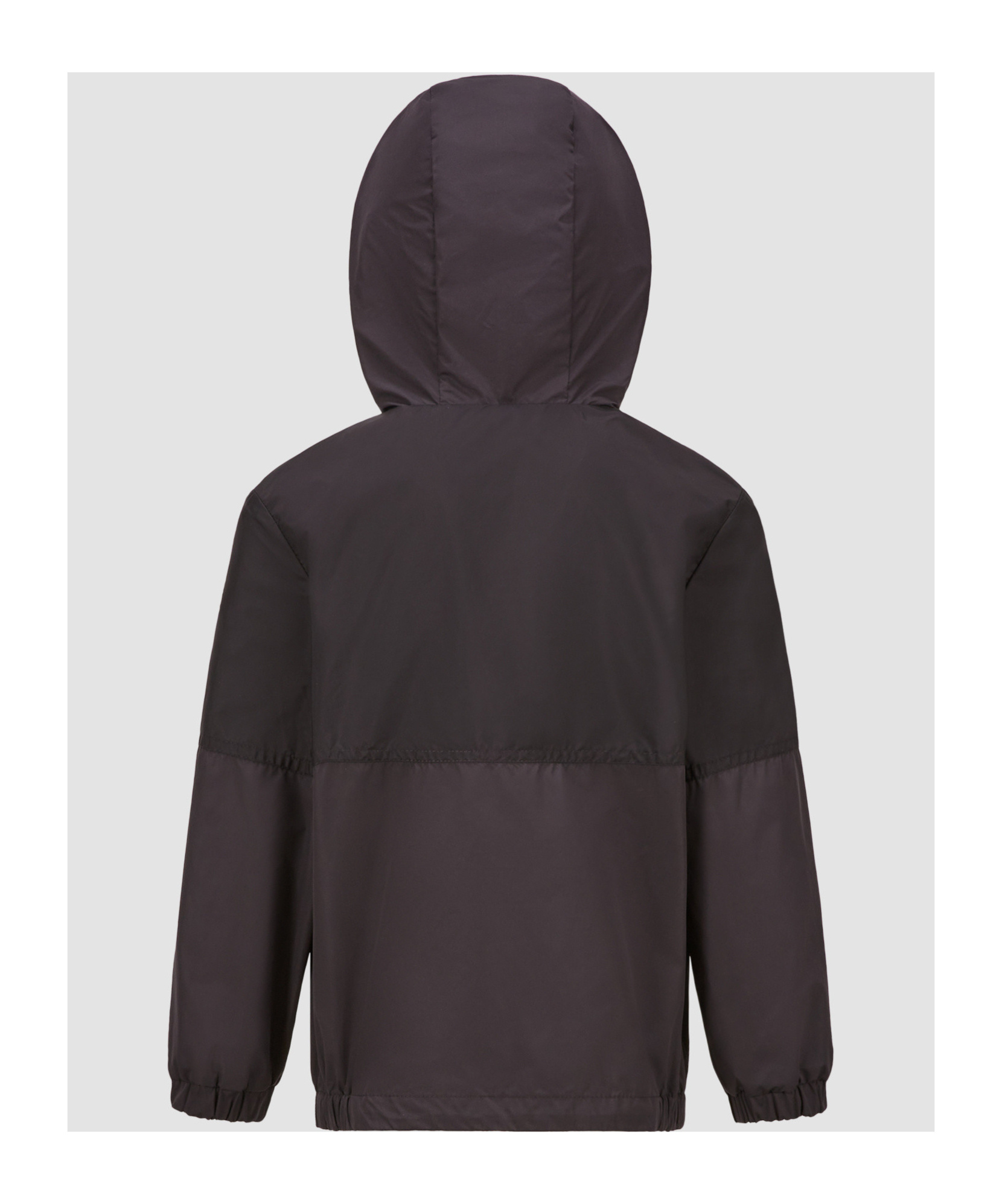 Moncler Enfant Logo Printed Hooded Jacket In Black