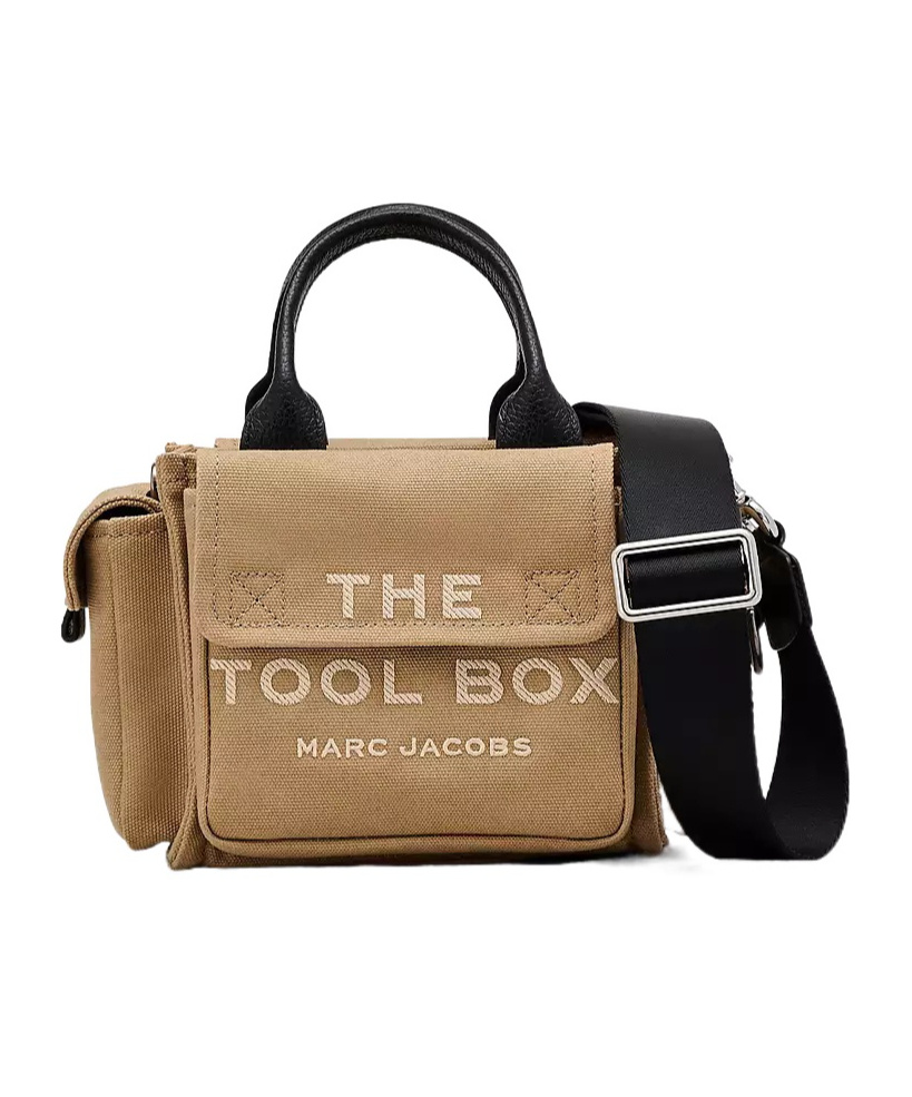 Marc Jacobs Mini The Cargo Canvas Tote Bag In Black