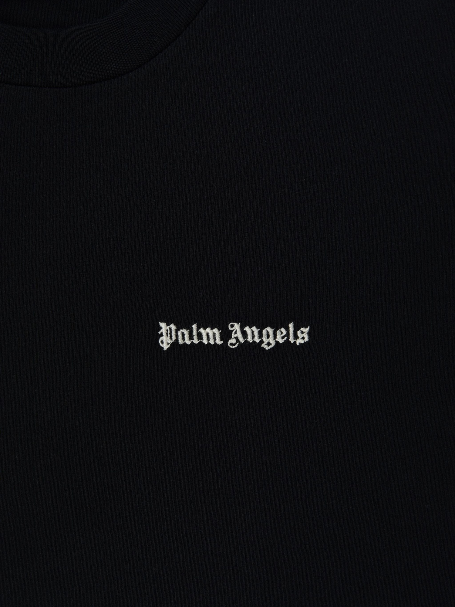 Palm Angels Pack Of Three Logo Embroidered Crewneck T-shirt In Black