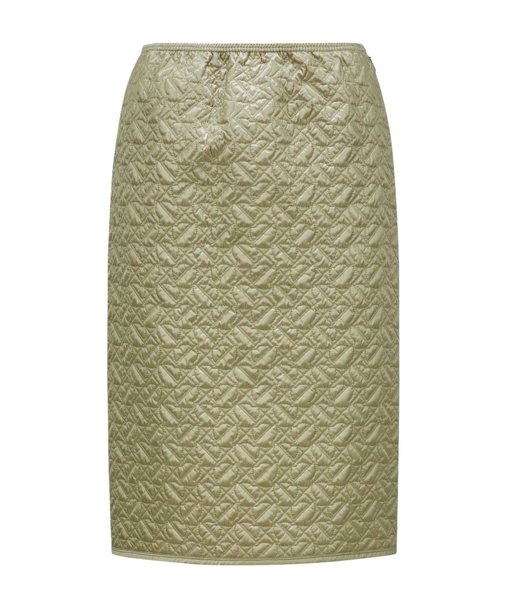 Moncler Quilted Midi Skirt In Nude