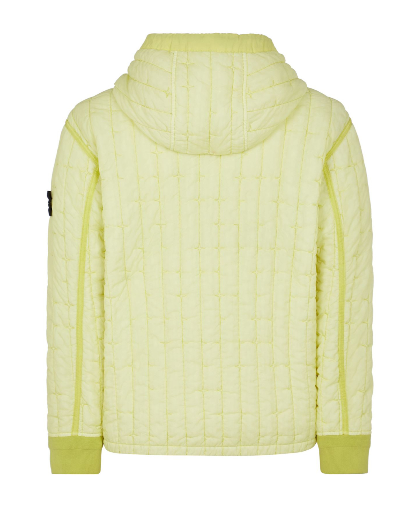 Stone Island A Cotton-padded Suit With A Hooded Jacket In Yellow