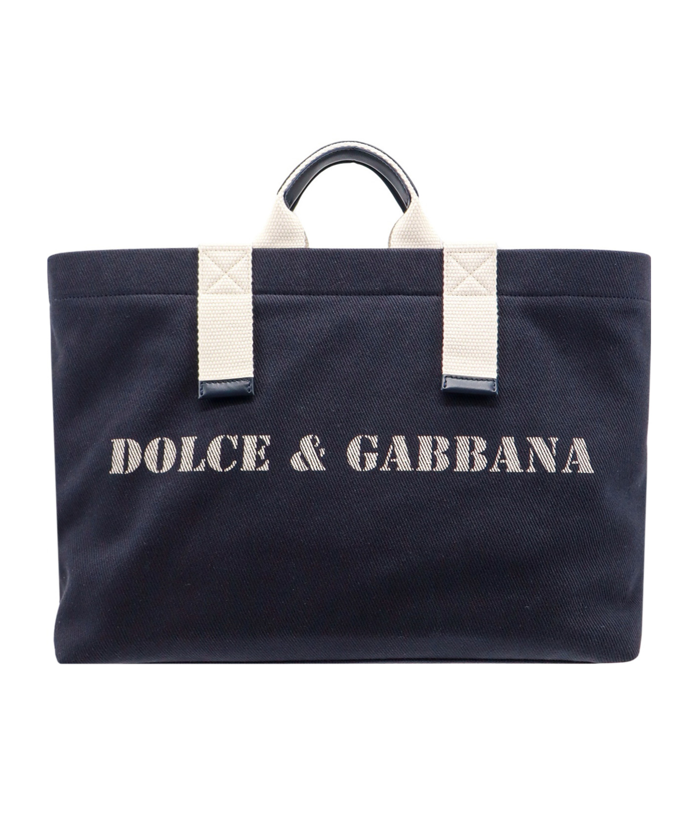 Dolce & Gabbana Logo-print Canvas Shoulder Bag In Black