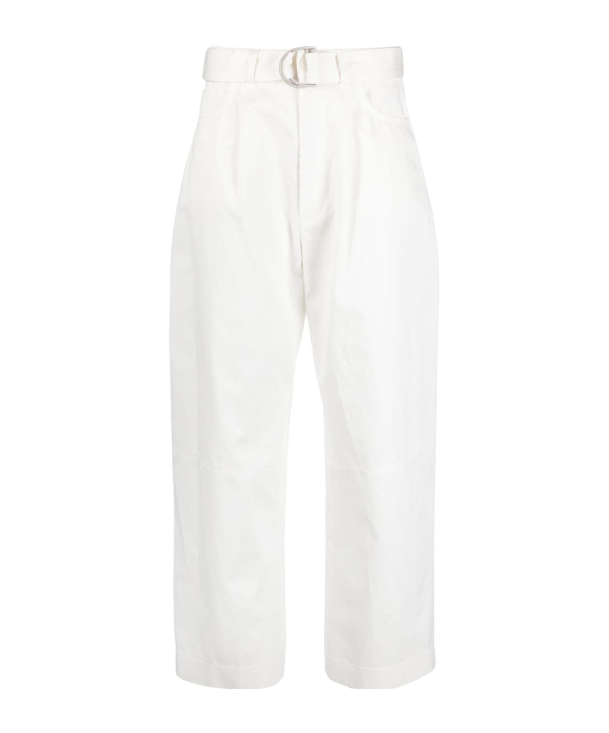 Nanushka Radia High-waisted Cotton Trousers In White