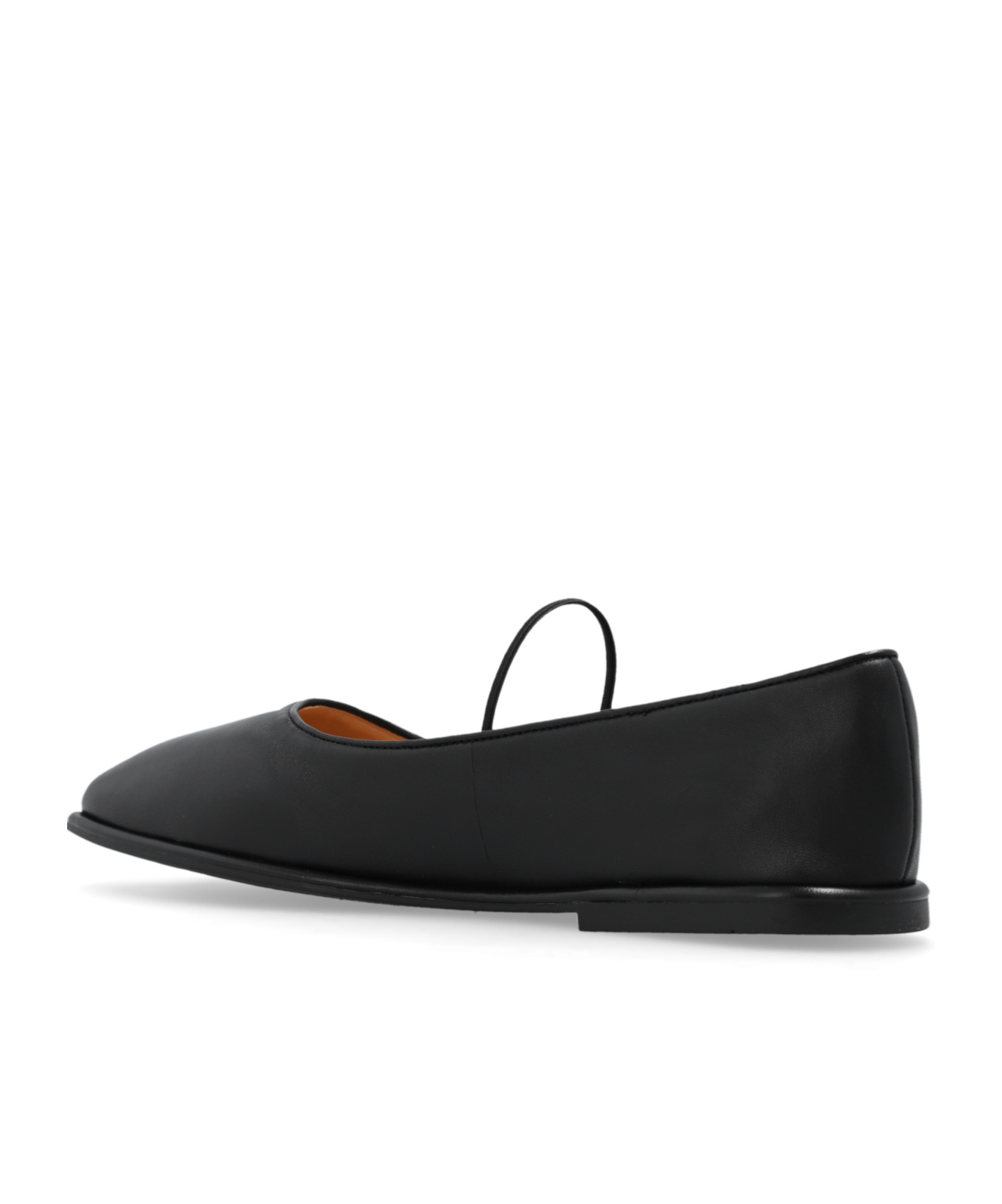 Shop Coach Emilia Leather Ballerina Shoes In Black