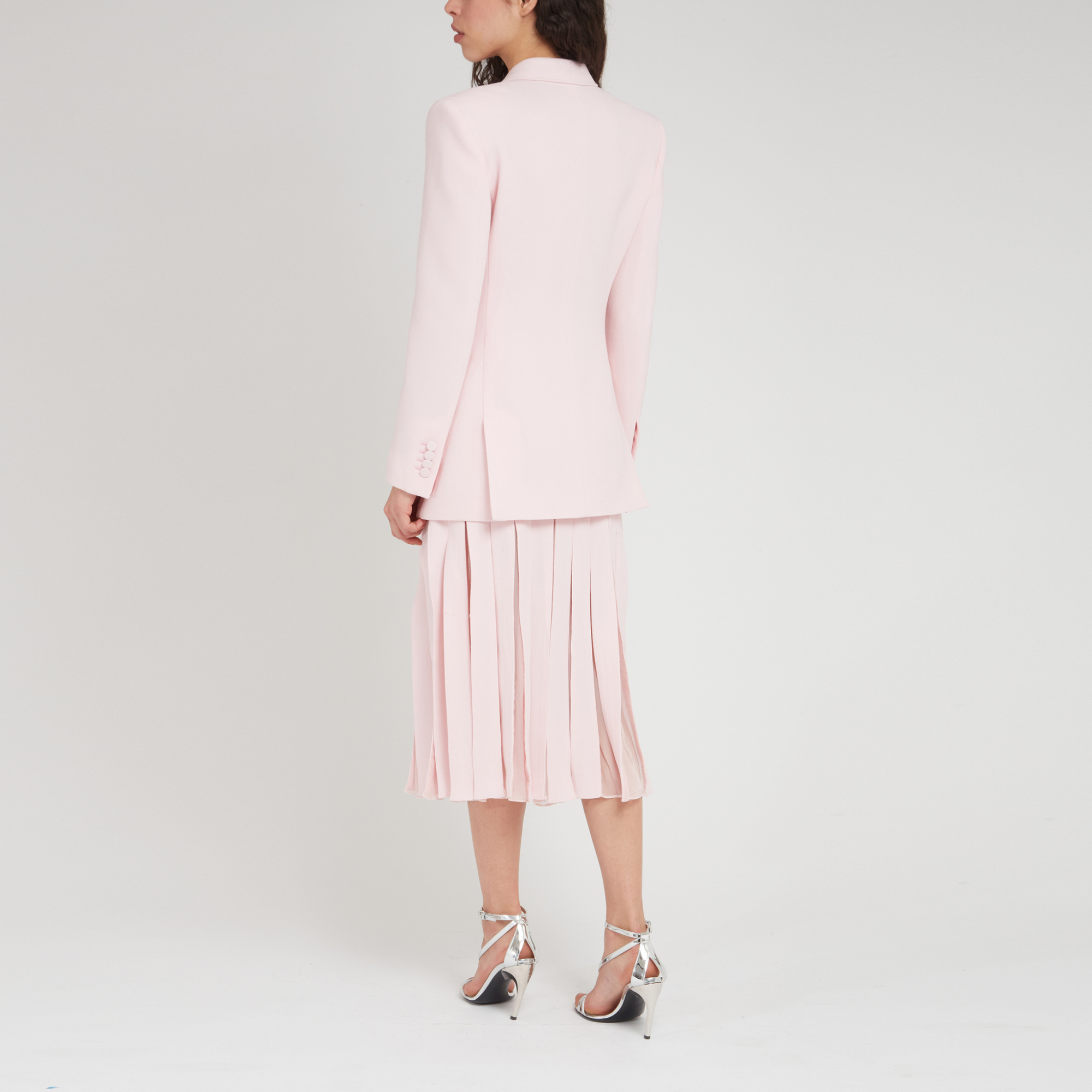 Shop Gabriela Hearst Long Sleeved Suit Jacket In Pink