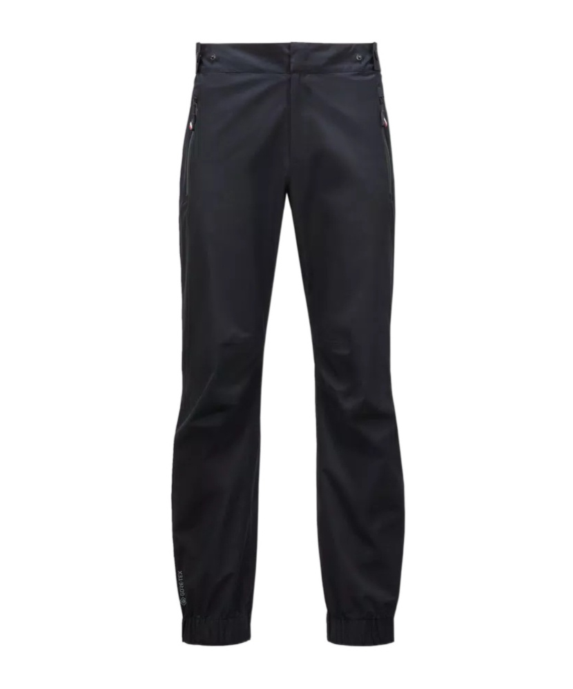 Moncler Casual Pants With Logo Affixed In Black