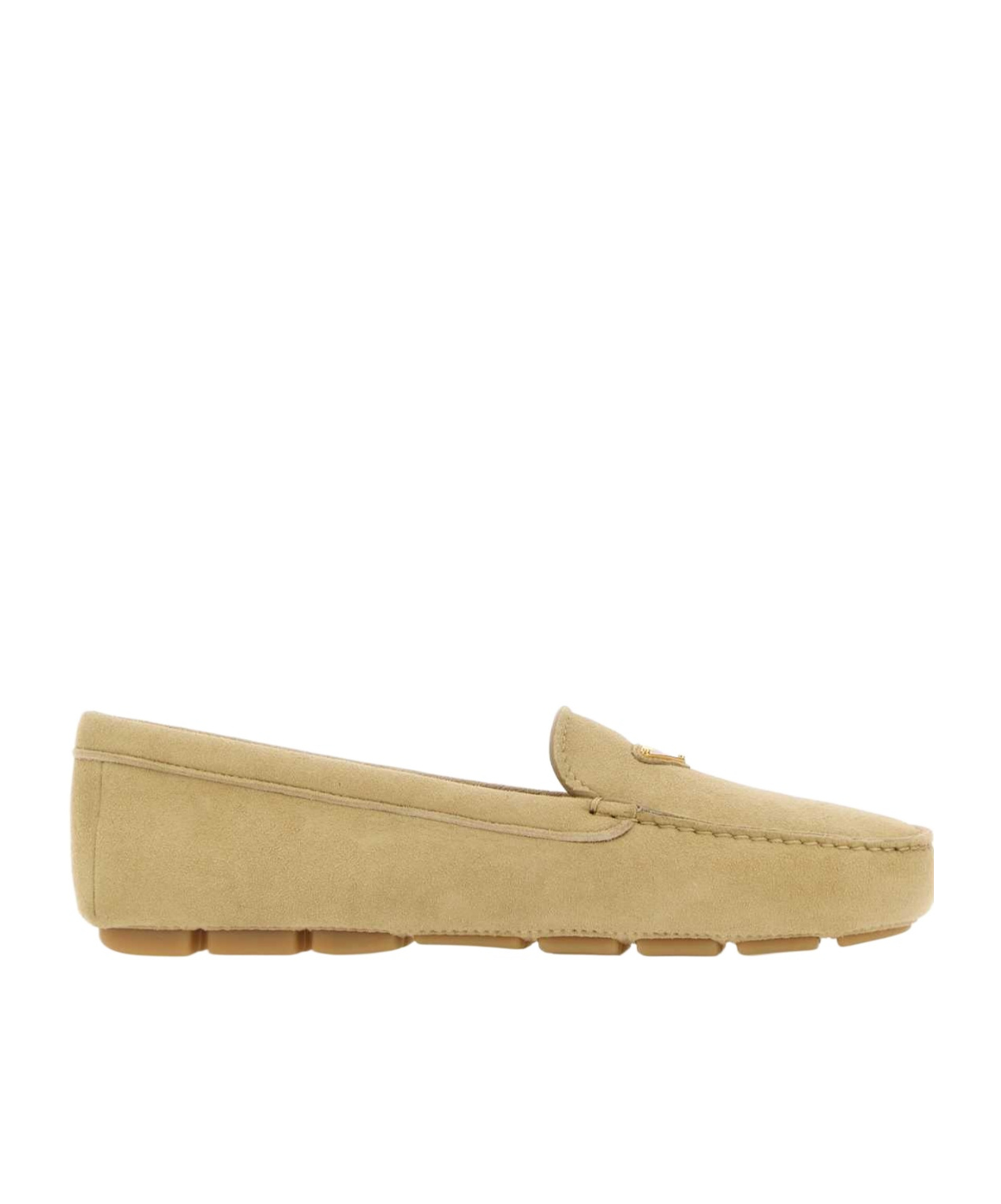 Prada Round-headed Love Shoes In Brown