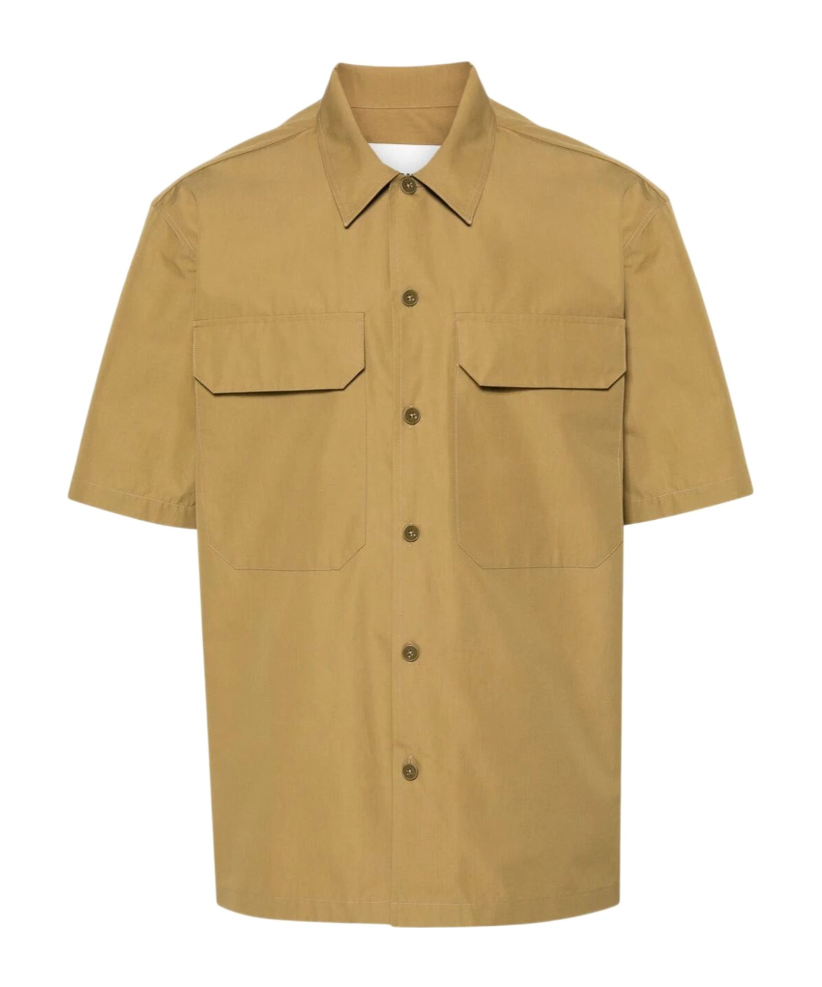Jil Sander Short-sleeve Cotton Shirt In Nude