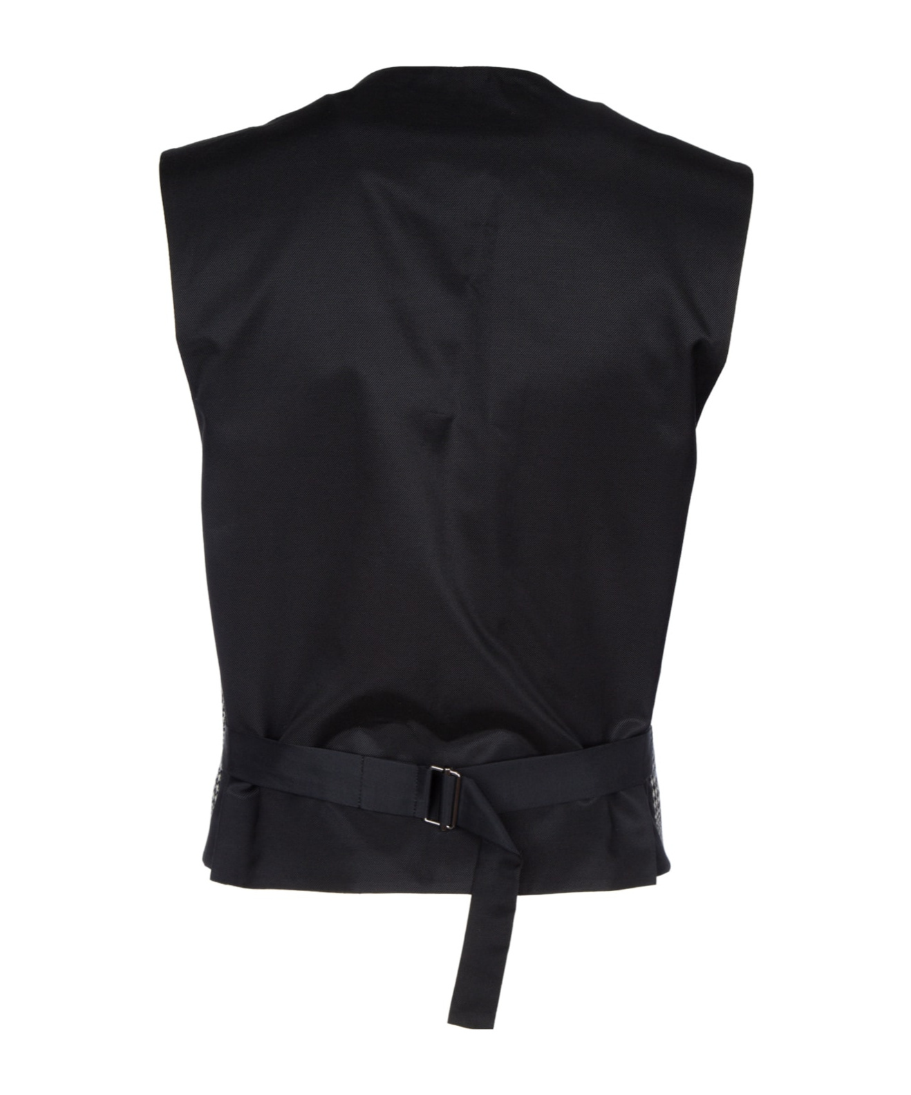 Dior Checkered Detail Vest In Black