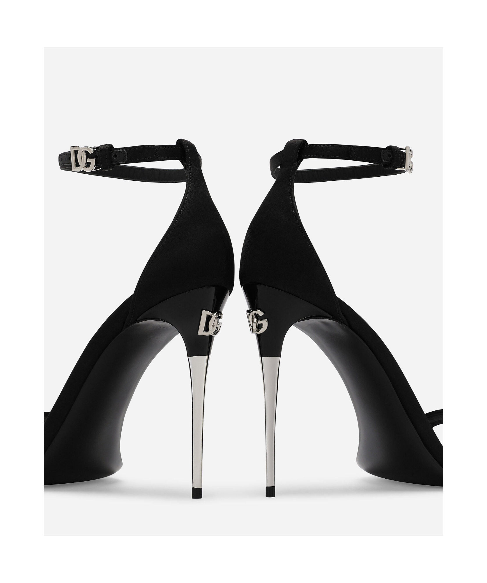 Dolce & Gabbana Keira 105mm Leather Sandals In Black
