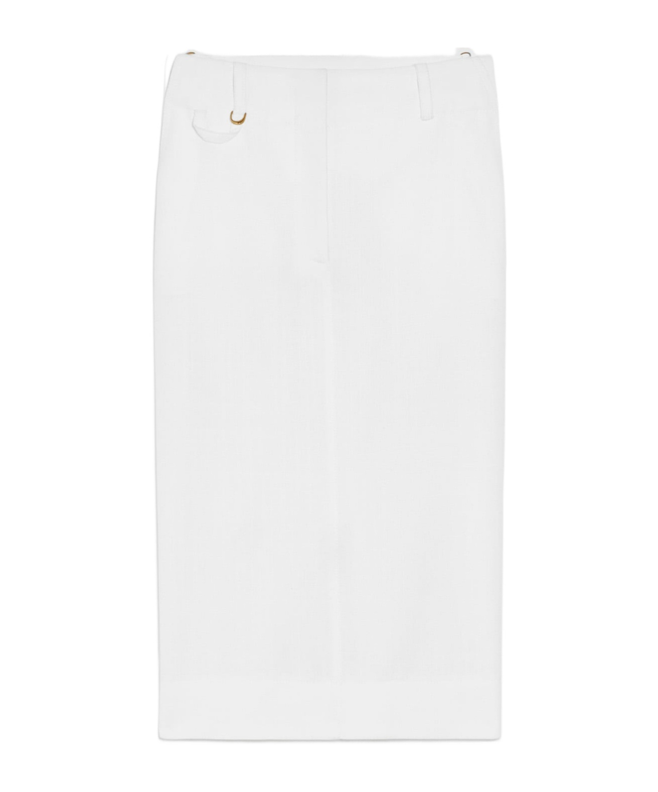 Jacquemus La Jupe Midi Bari Viscose Midi Skirt In White