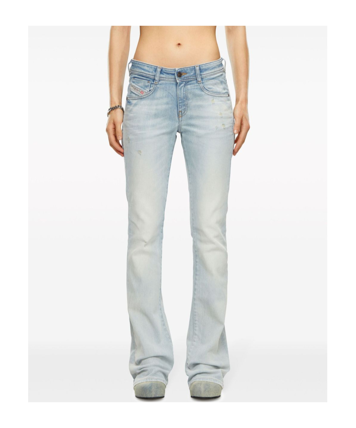 Diesel 1969 D-ebbey 09h73 Bootcut Jeans In White