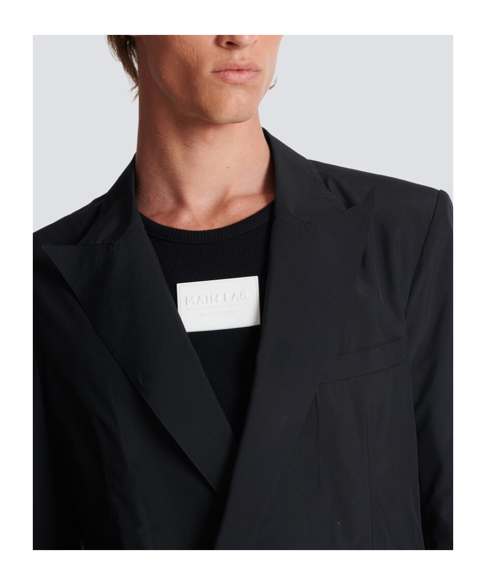 Balmain 6-button Double-breasted Blazer In Black