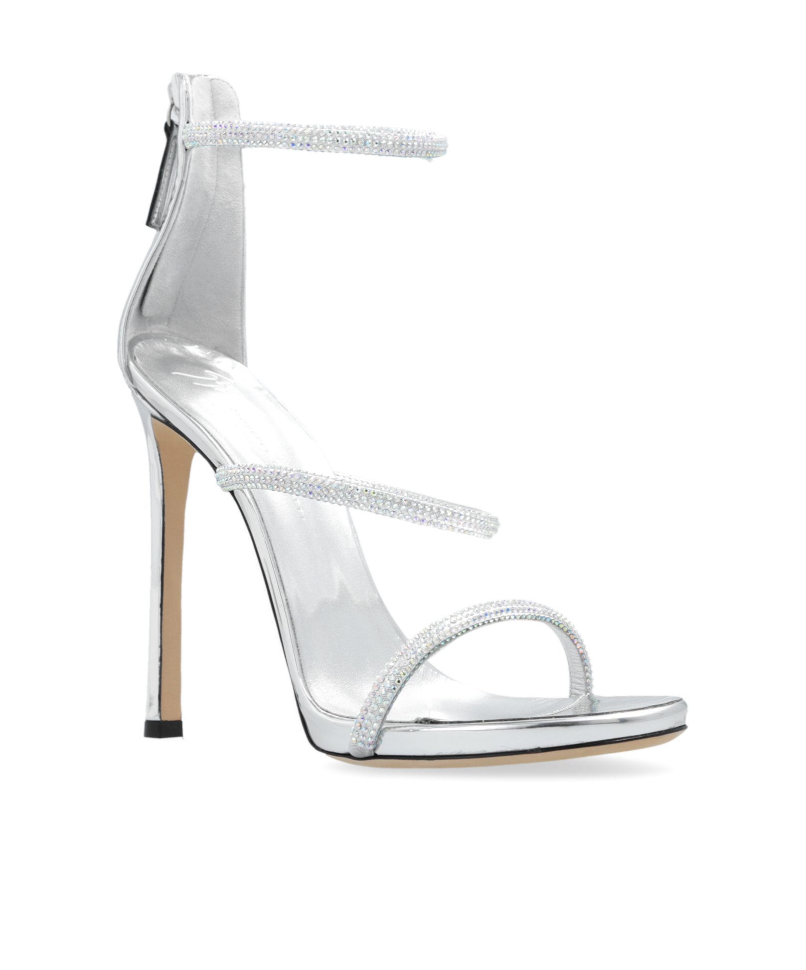 Giuseppe Zanotti Harmony Strap Embellished Sandals In White