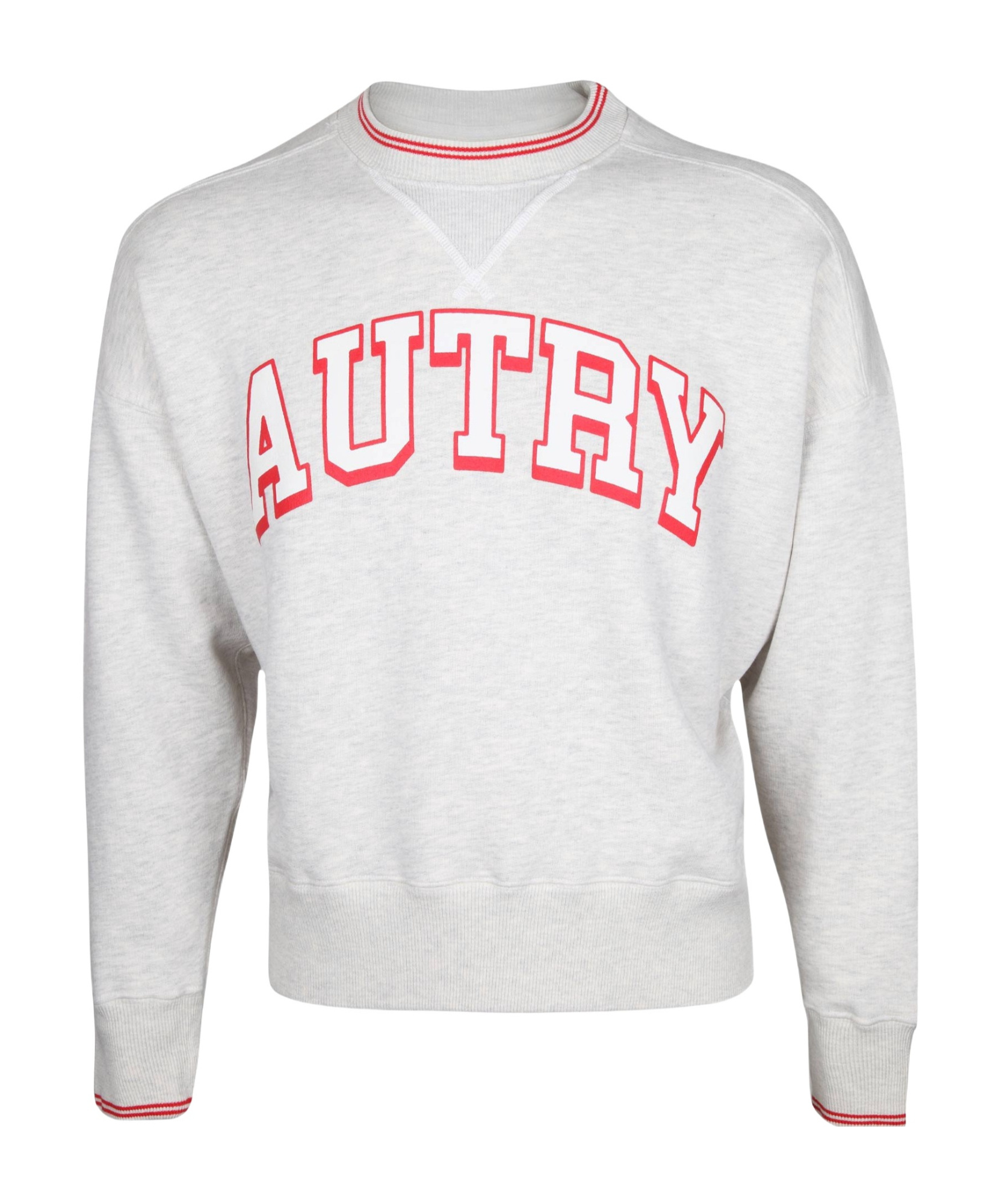 Shop Autry Logo-print Mélange Sweatshirt In White