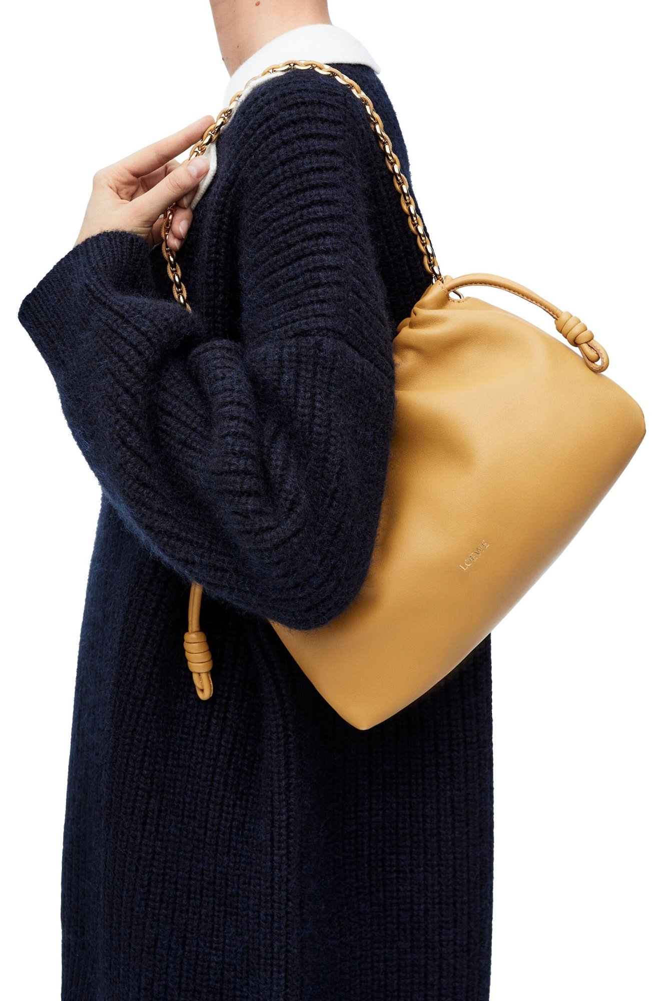 Loewe Flamenco Purse Bag In Mellow Nappa Lambskin In Brown