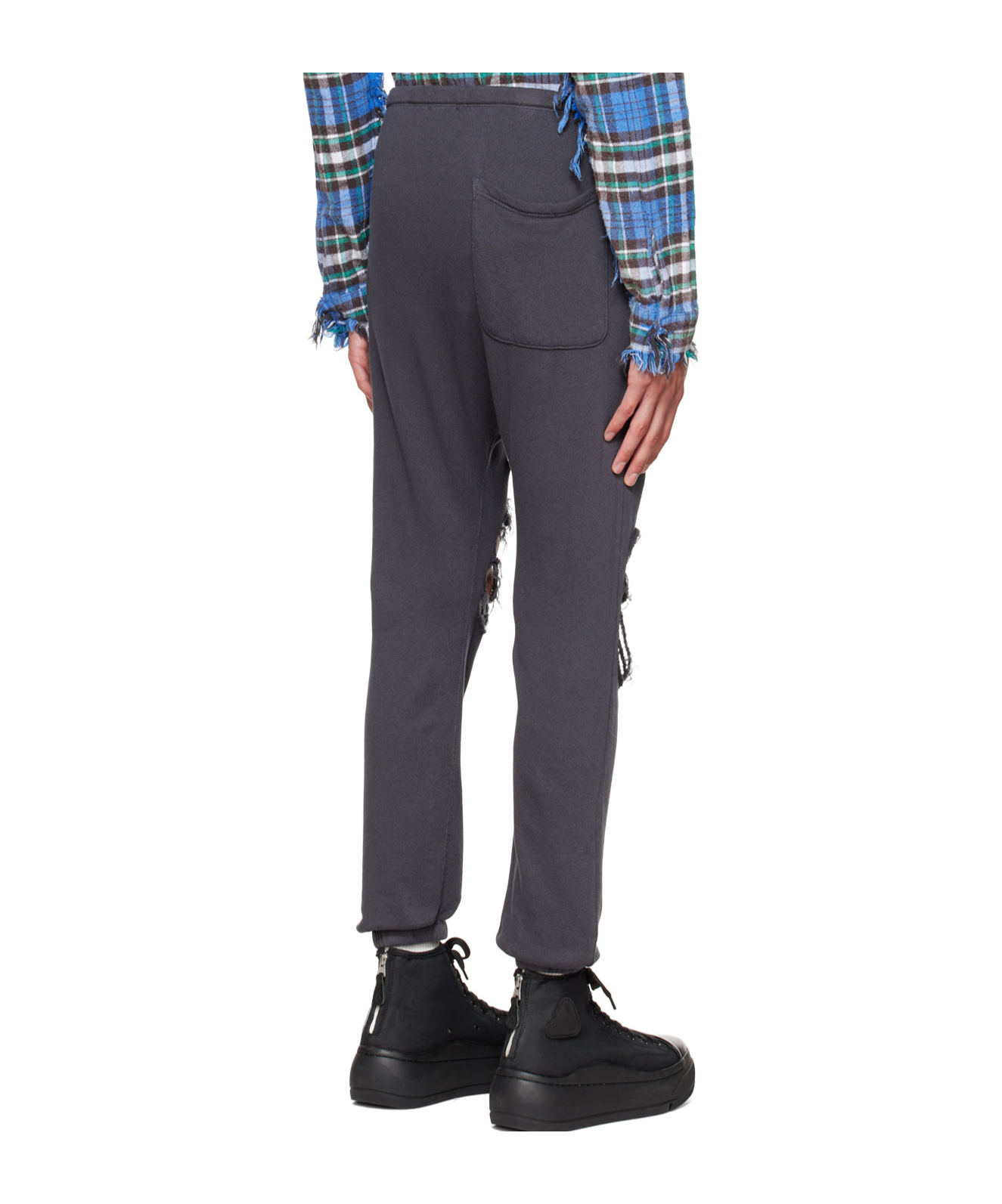 R13 Make Old Effect Casual Pants In Black
