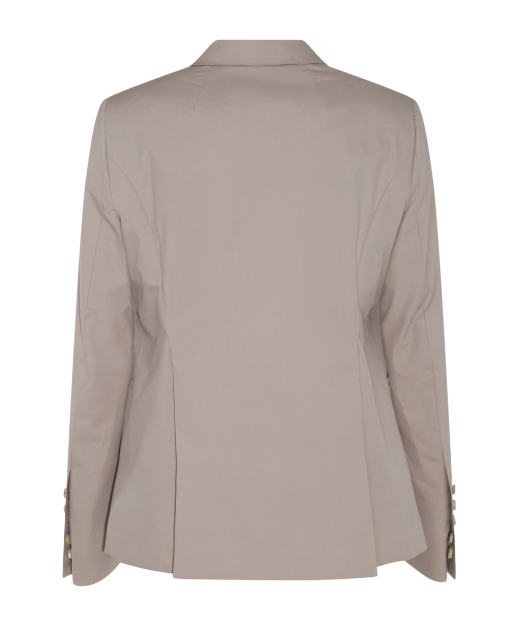 Rick Owens Single-breasted Poplin Blazer In Gray