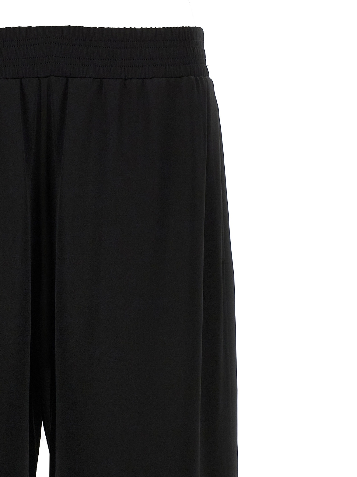 Fabiana Filippi Wide-leg Satin Trousers In Black