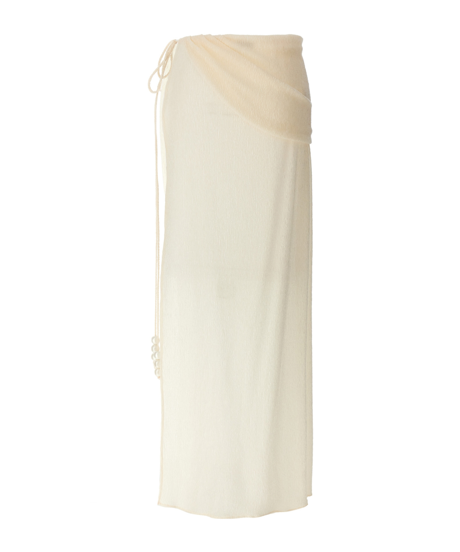 Magda Butrym Asymmetrical Embellished Maxi Skirt In White