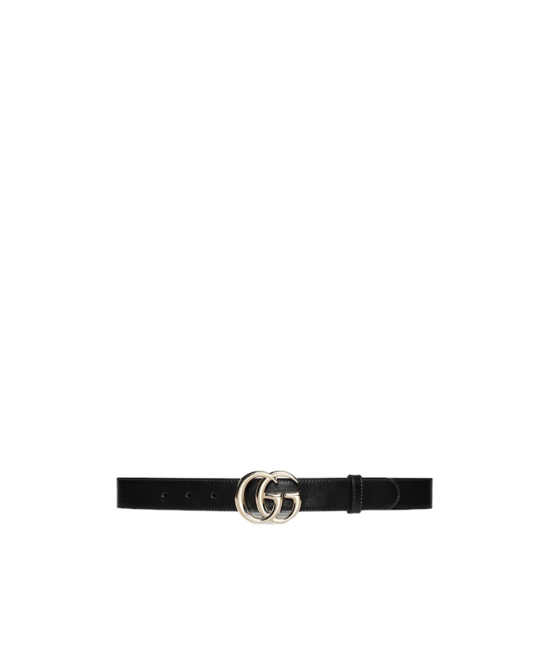 Gucci Gg Marmont Leather Belt In Black