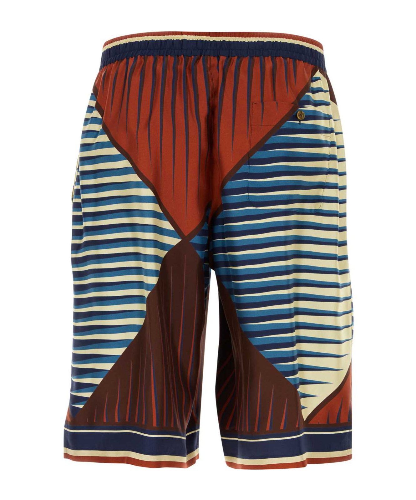 Dolce & Gabbana Printed Silk Bermuda Shorts Set In Multicolor