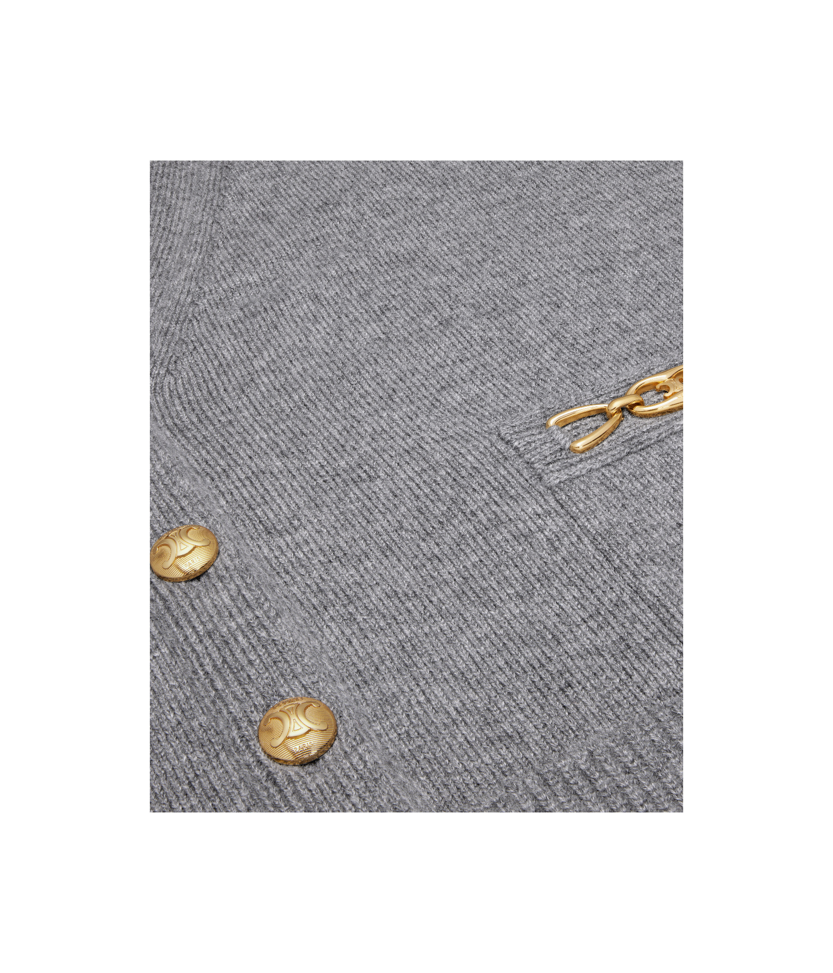 CELINE CARDIGAN WITH GOURMETTES IN HERITAGE CASHMERE