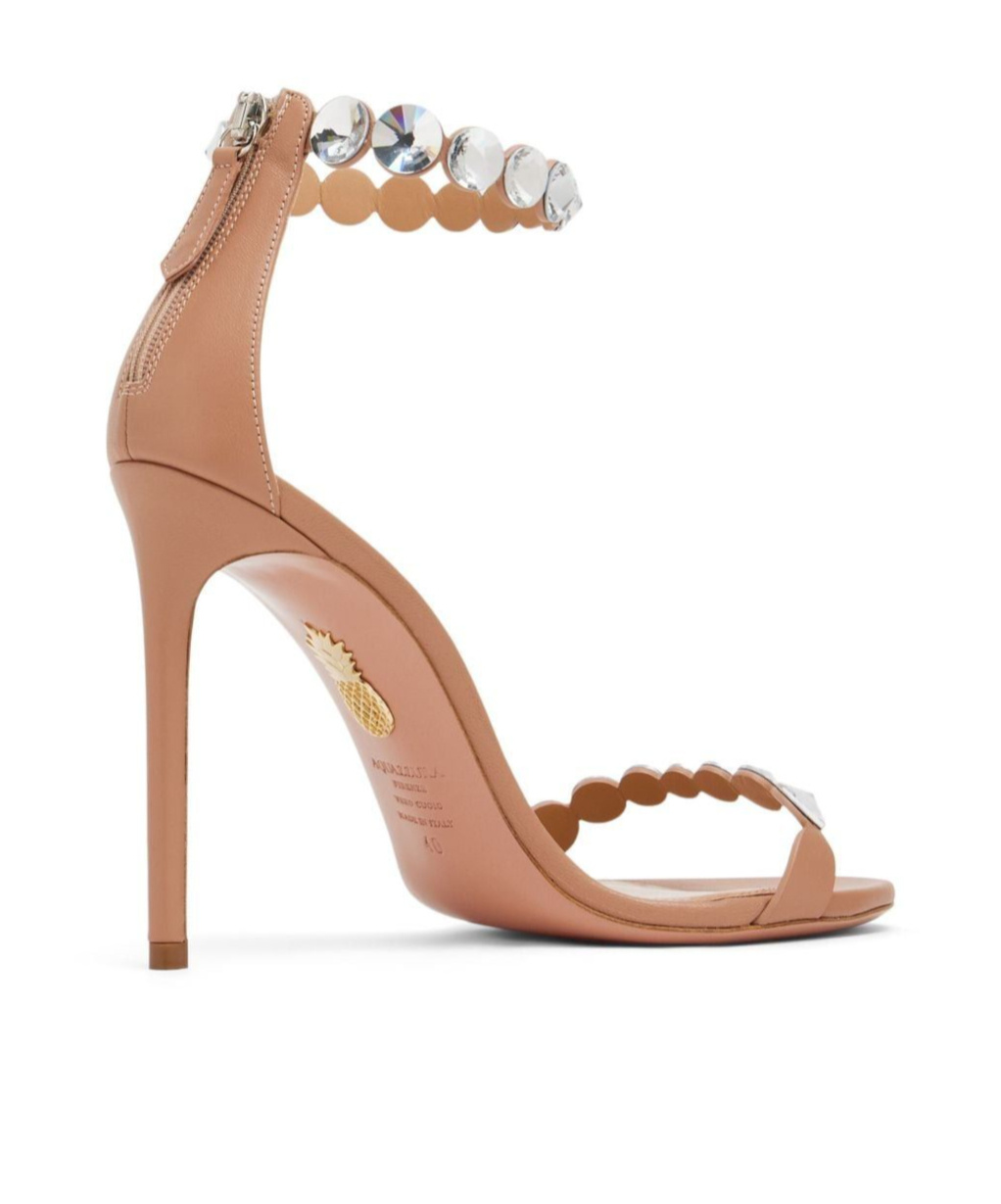 Aquazzura Maxi-tequila 105 Leather Sandals In Multicolor