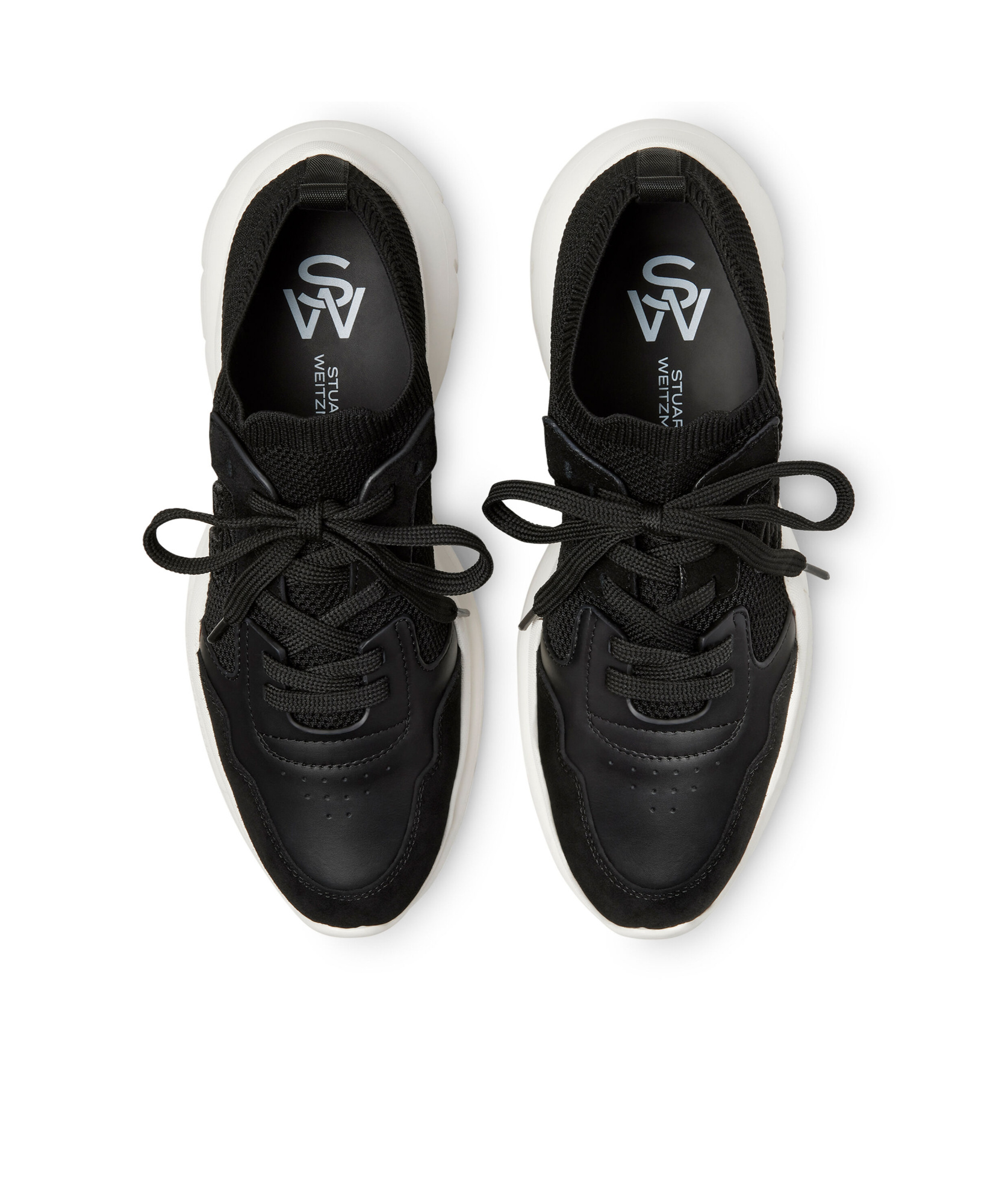 STUART WEITZMAN STUART WEITZMAN LOGO EMBROIDERED MESH SNEAKERS