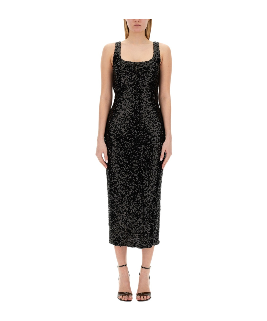 Moschino Jeans Sequined Dress In Black