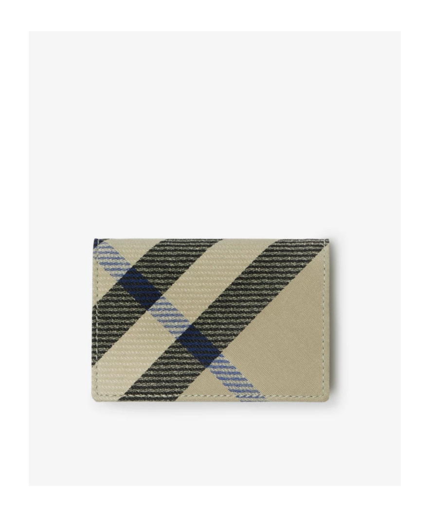 Burberry Check-pattern Cardholder In Nude