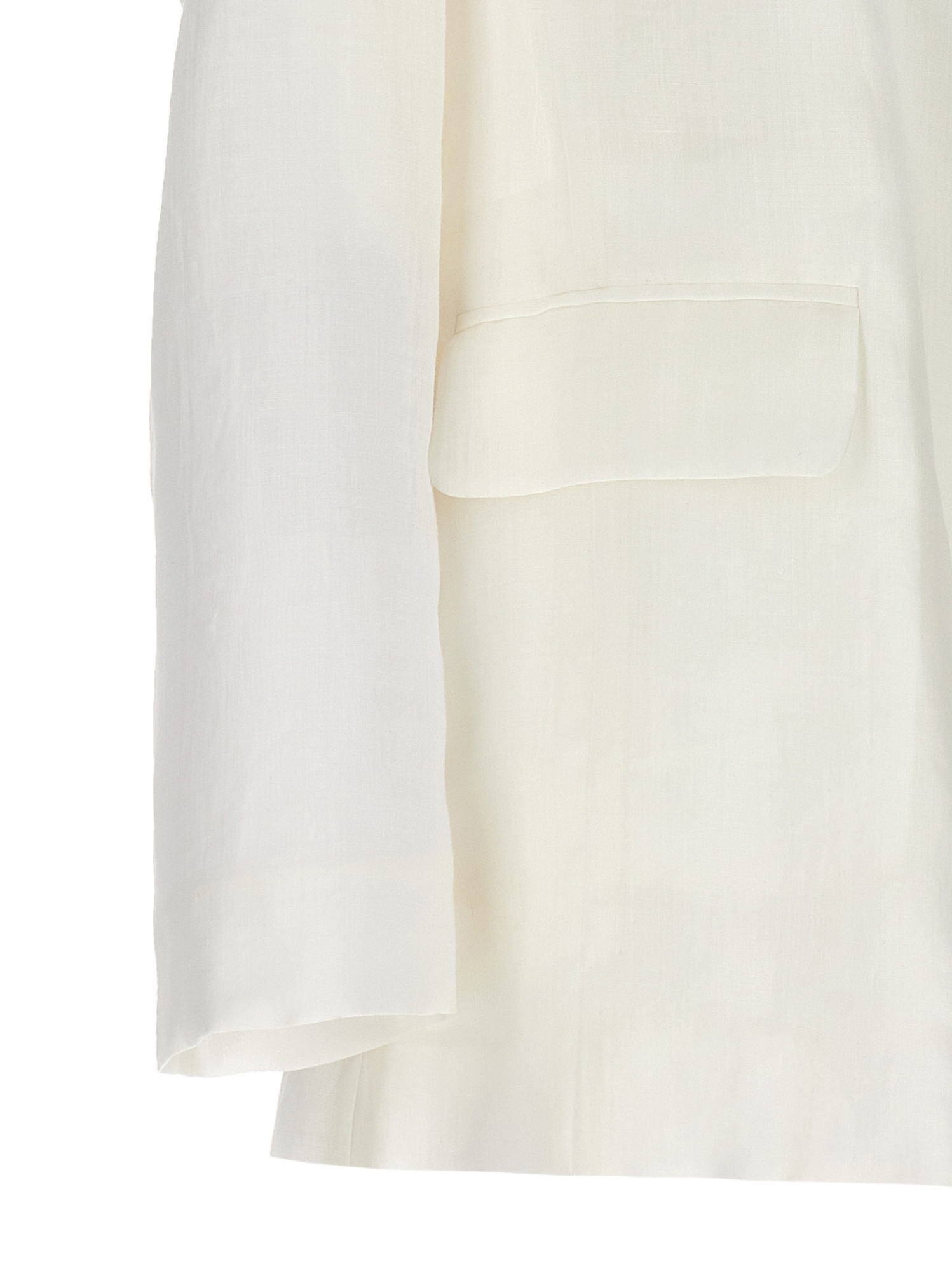 Chloé White Double-breasted Ramie Blazer In White