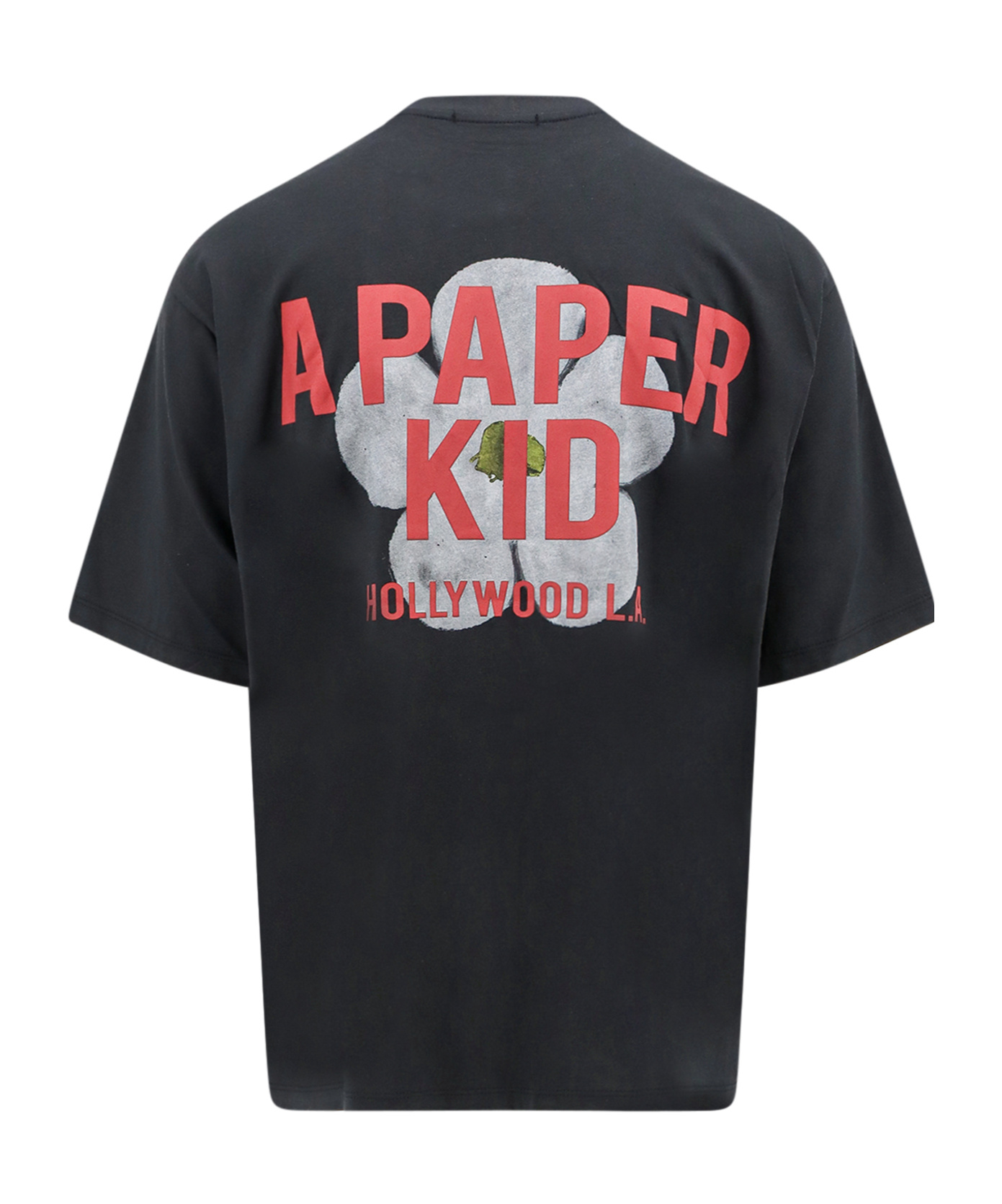 A Paper Kid Logo-print Cotton T-shirt In Black